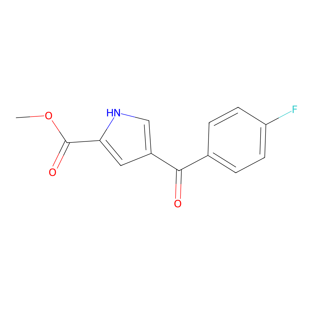 methyl 4-(4-fluorobenzoyl)-1H-pyrrole-2-carboxylate molecular structure, CAS 478078-88-5