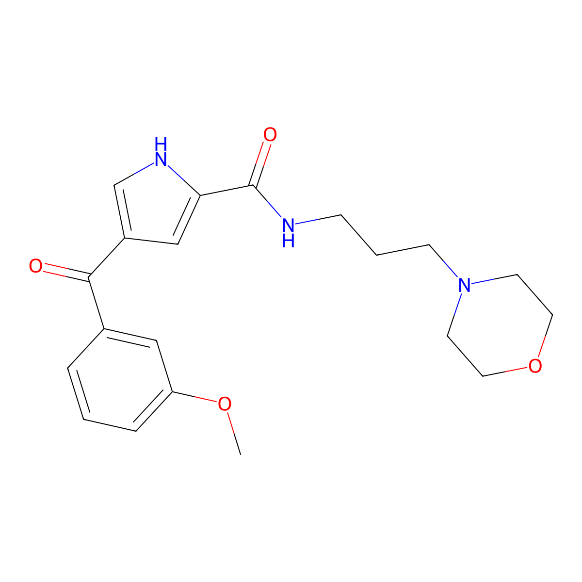 4-(3-methoxybenzoyl)-N-(3-morpholinopropyl)-1H-pyrrole-2-carboxamide molecular structure, CAS 478079-03-7