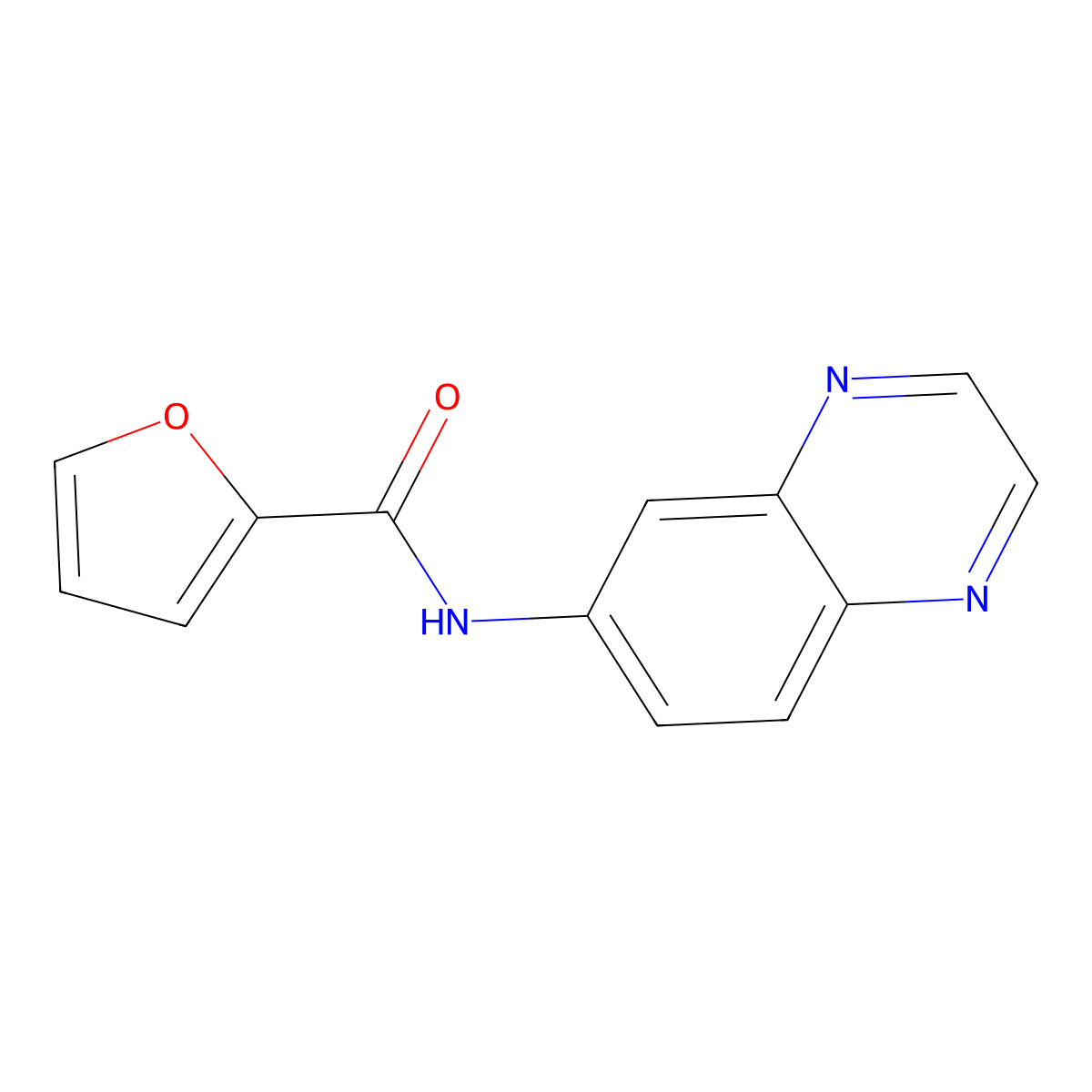 N-(6-quinoxalinyl)-2-furamide molecular structure, CAS 478079-11-7