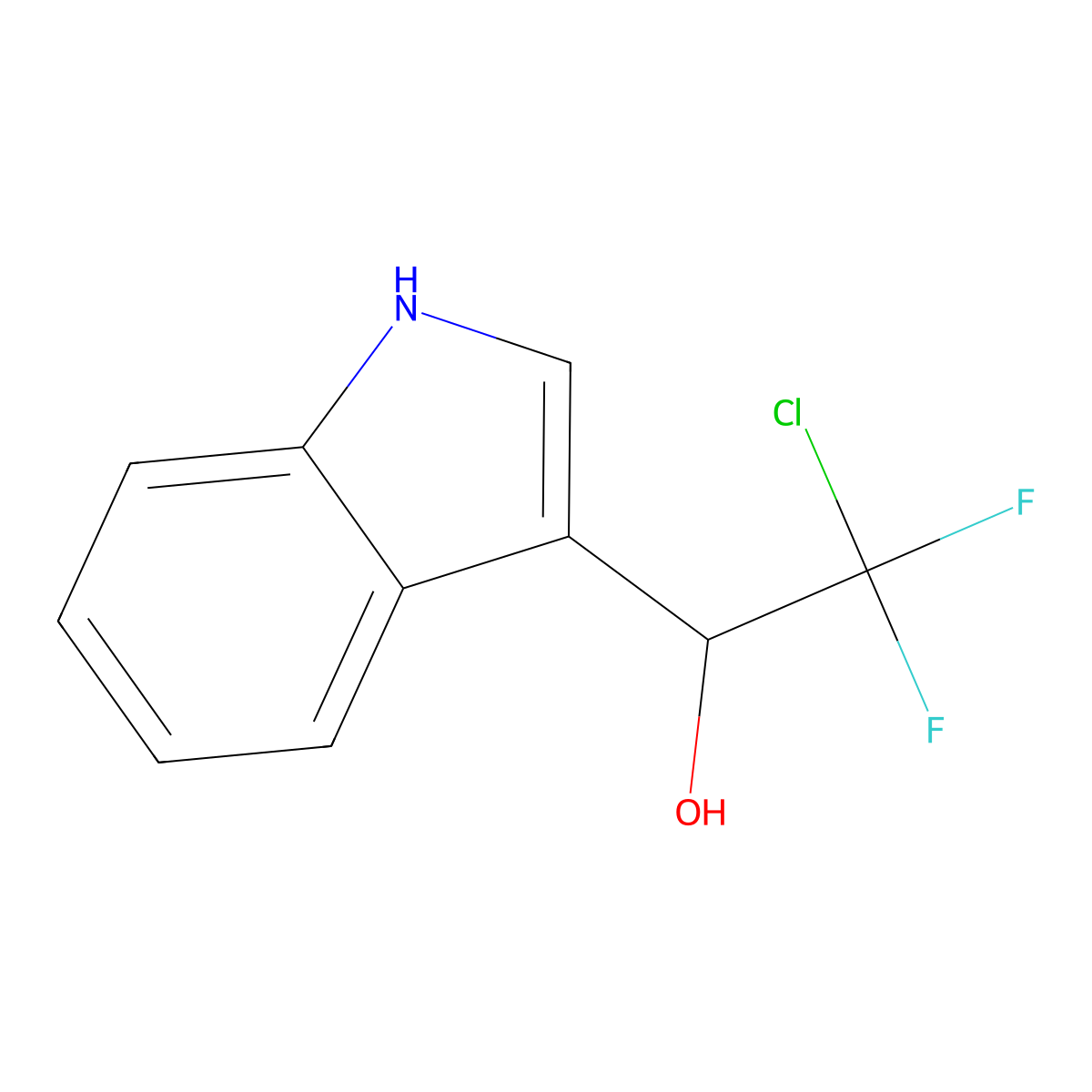2-chloro-2,2-difluoro-1-(1H-indol-3-yl)-1-ethanol molecular structure, CAS 478079-28-6