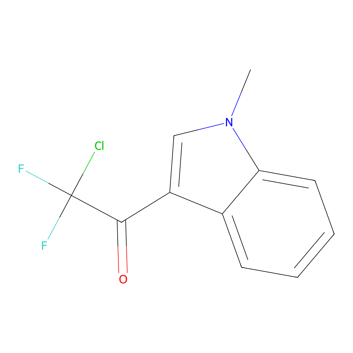 2-chloro-2,2-difluoro-1-(1-methyl-1H-indol-3-yl)-1-ethanone molecular structure, CAS 478079-31-1