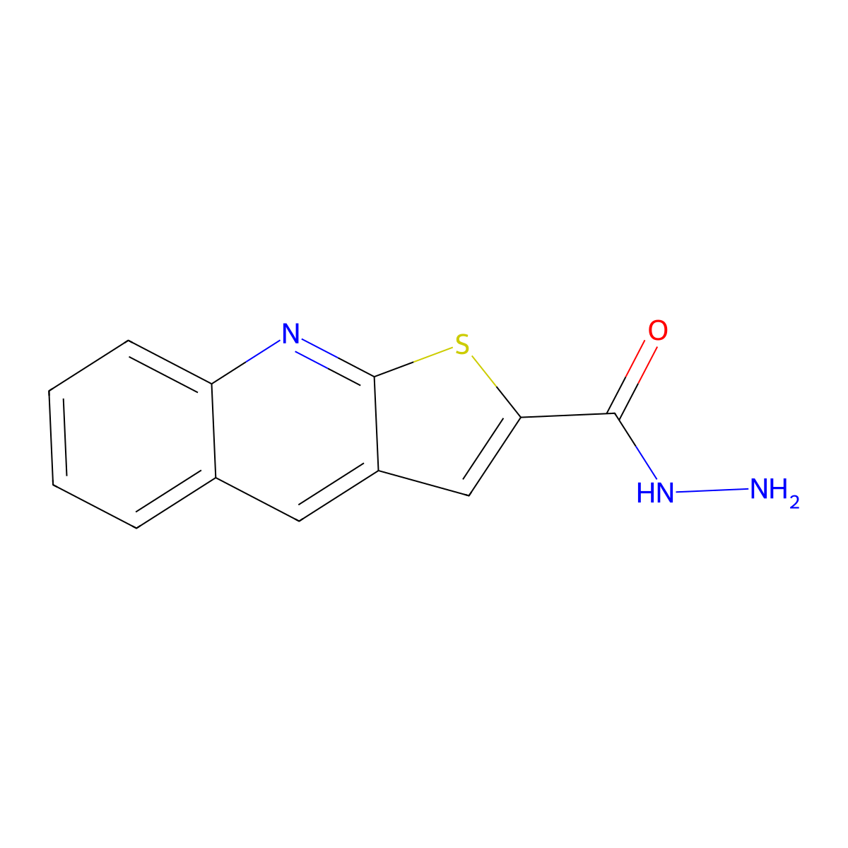 Thieno[2,3-b]quinoline-2-carbohydrazide molecular structure, CAS 478079-37-7