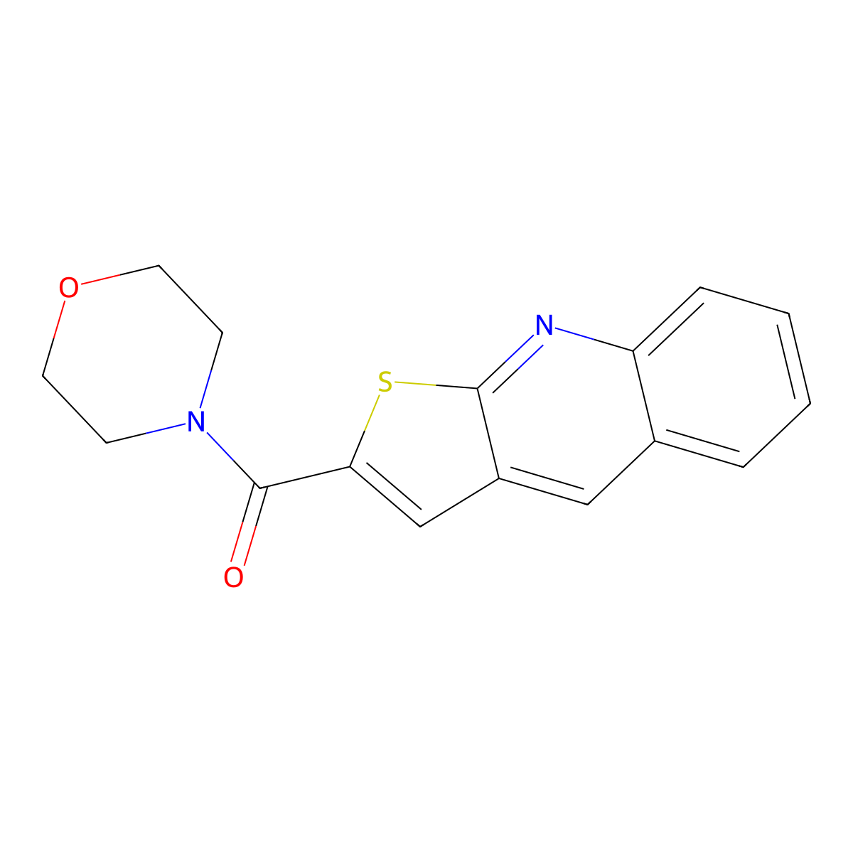 Morpholino(thieno[2,3-b]quinolin-2-yl)methanone molecular structure, CAS 478079-41-3