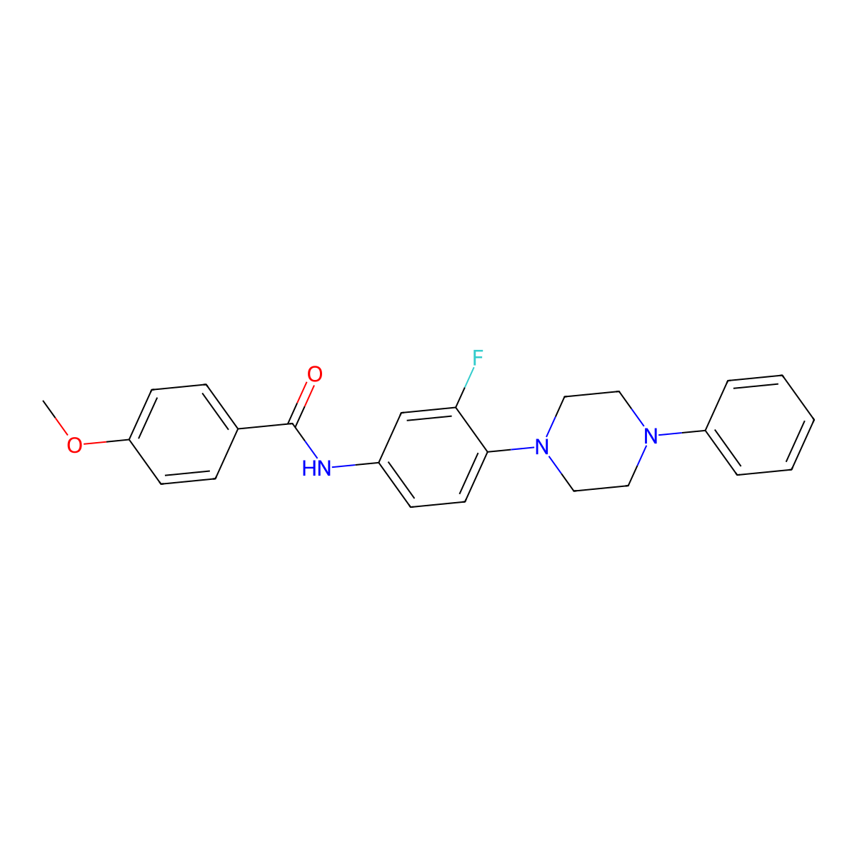 N-[3-fluoro-4-(4-phenylpiperazin-1-yl)phenyl]-4-methoxybenzamide molecular structure, CAS 478079-63-9