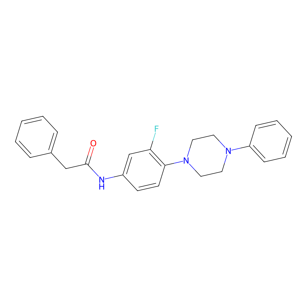 N-[3-fluoro-4-(4-phenylpiperazin-1-yl)phenyl]-2-phenylacetamide molecular structure, CAS 478079-65-1