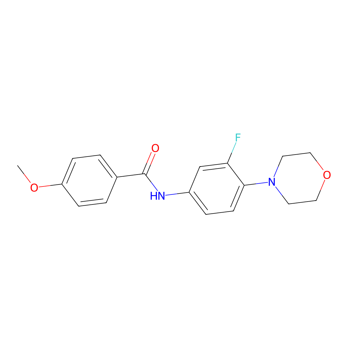 N-(3-fluoro-4-morpholinophenyl)-4-methoxybenzenecarboxamide molecular structure, CAS 478079-66-2