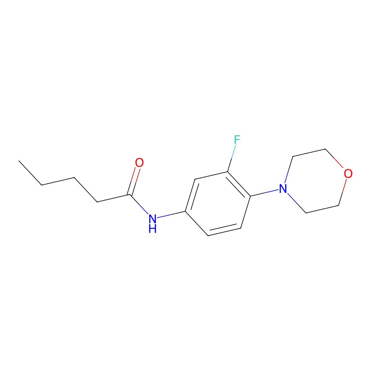 N-(3-fluoro-4-morpholinophenyl)pentanamide molecular structure, CAS 478079-70-8