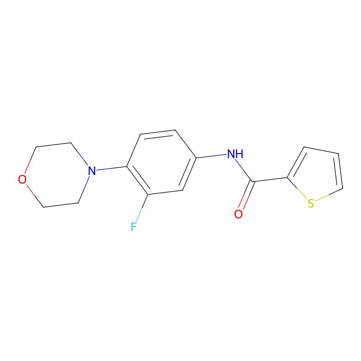 N-(3-fluoro-4-morpholinophenyl)-2-thiophenecarboxamide molecular structure, CAS 478079-71-9
