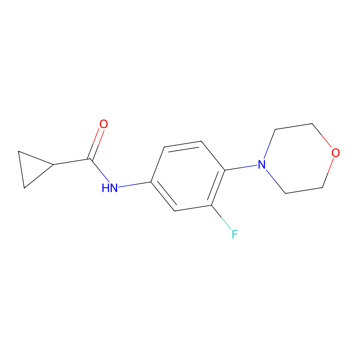 N-(3-fluoro-4-morpholinophenyl)cyclopropanecarboxamide molecular structure, CAS 478079-72-0