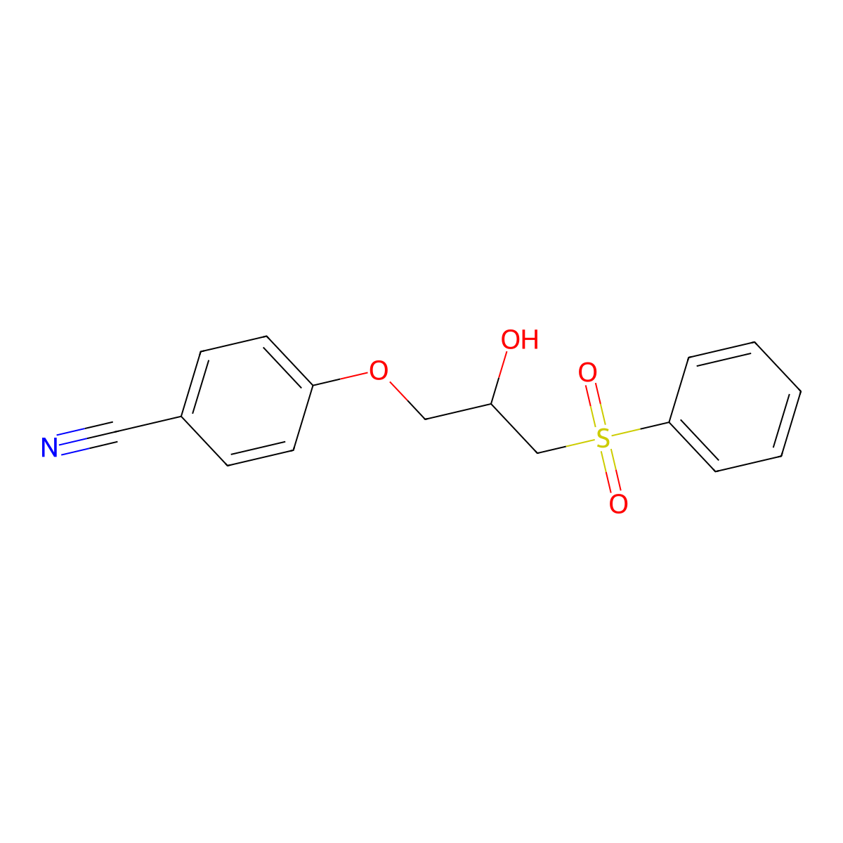 4-[3-(Benzenesulfonyl)-2-hydroxypropoxy]benzonitrile molecular structure, CAS 478079-80-0