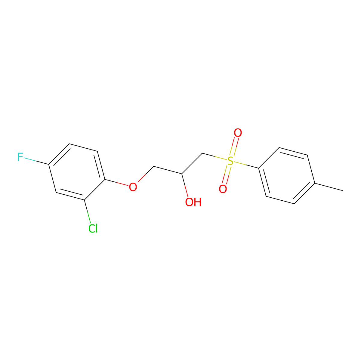 1-(2-Chloro-4-fluorophenoxy)-3-[(4-methylphenyl)sulfonyl]-2-propanol molecular structure, CAS 478079-86-6