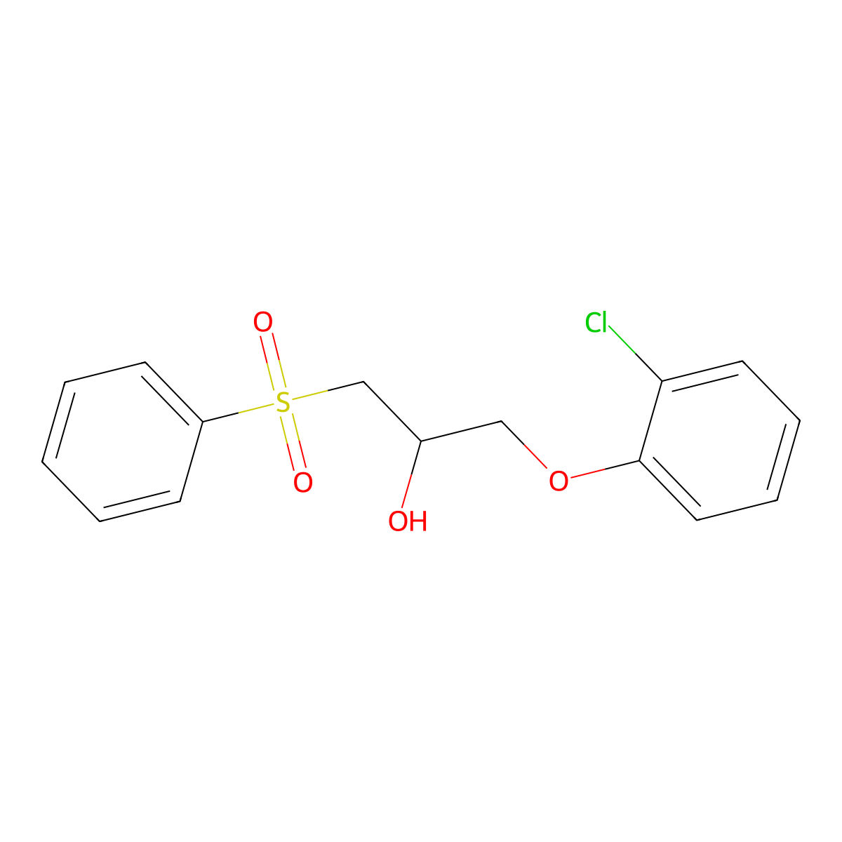 1-(2-Chlorophenoxy)-3-(phenylsulfonyl)-2-propanol molecular structure, CAS 478079-89-9