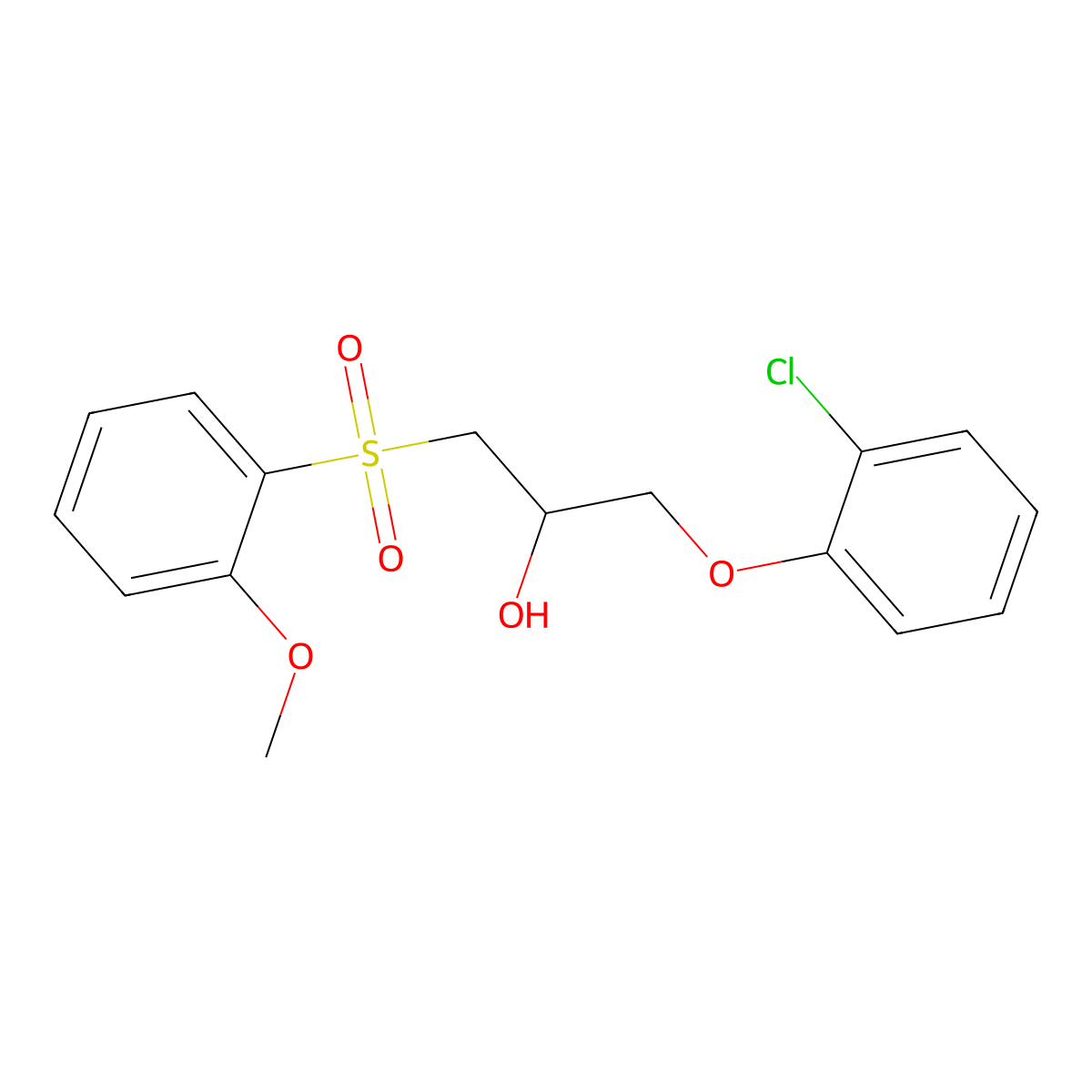 1-(2-Chlorophenoxy)-3-[(2-methoxyphenyl)sulfonyl]-2-propanol molecular structure, CAS 478079-90-2