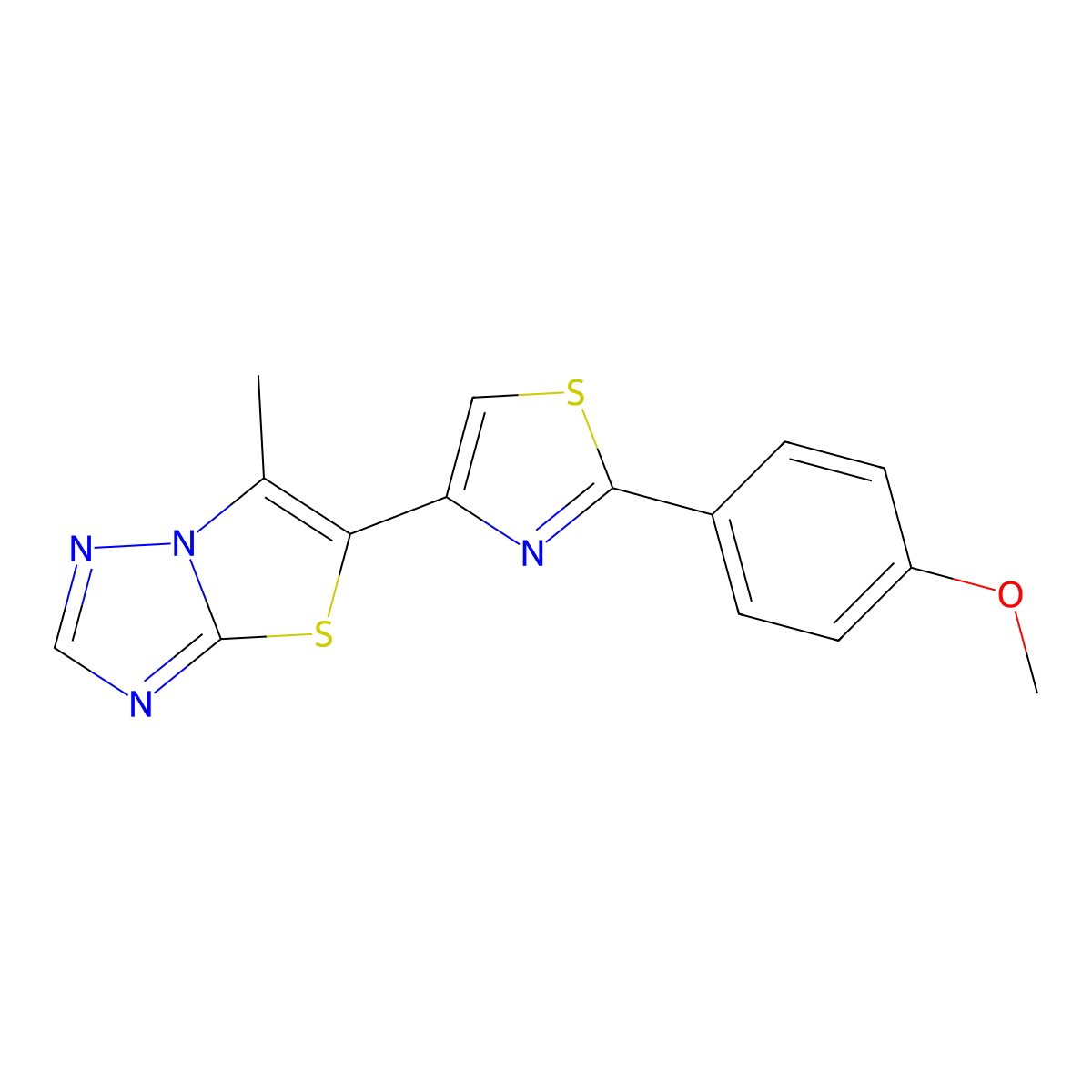5-[2-(4-Methoxyphenyl)-1,3-thiazol-4-yl]-6-methyl[1,3]thiazolo[3,2-b][1,2,4]triazole molecular structure, CAS 478080-32-9