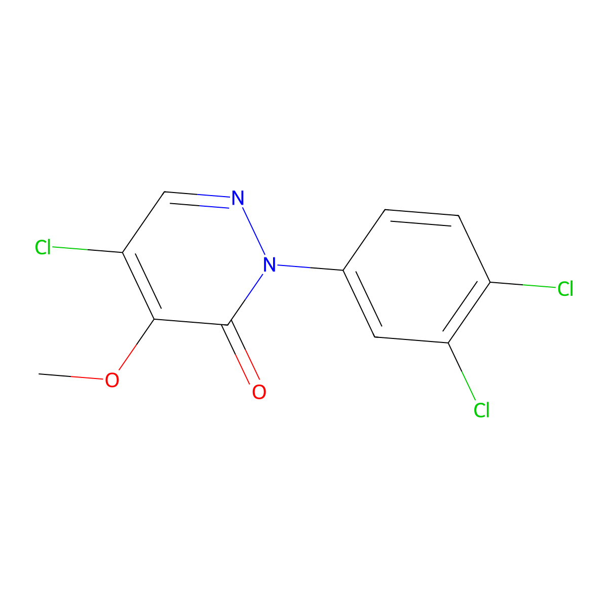 5-chloro-2-(3,4-dichlorophenyl)-4-methoxy-3(2H)-pyridazinone molecular structure, CAS 478080-44-3