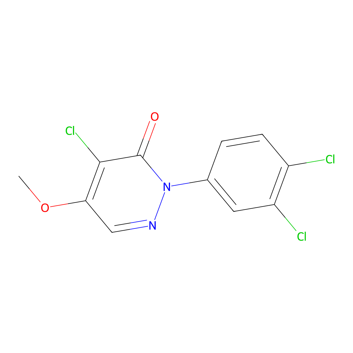 4-chloro-2-(3,4-dichlorophenyl)-5-methoxy-3(2H)-pyridazinone molecular structure, CAS 478080-45-4
