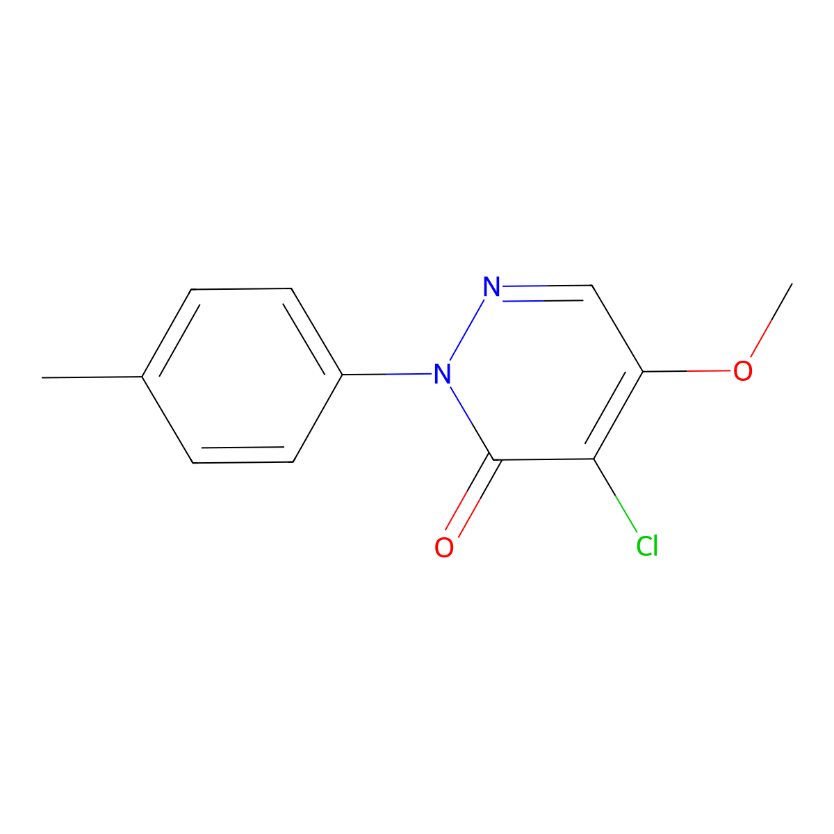 4-chloro-5-methoxy-2-(4-methylphenyl)-3(2H)-pyridazinone molecular structure, CAS 478080-46-5