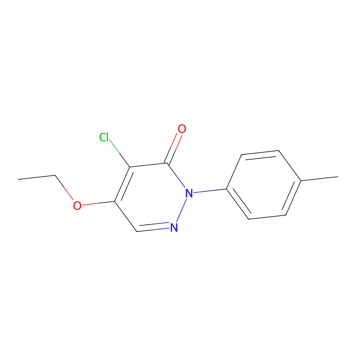 4-chloro-5-ethoxy-2-(4-methylphenyl)-3(2H)-pyridazinone molecular structure, CAS 478080-50-1