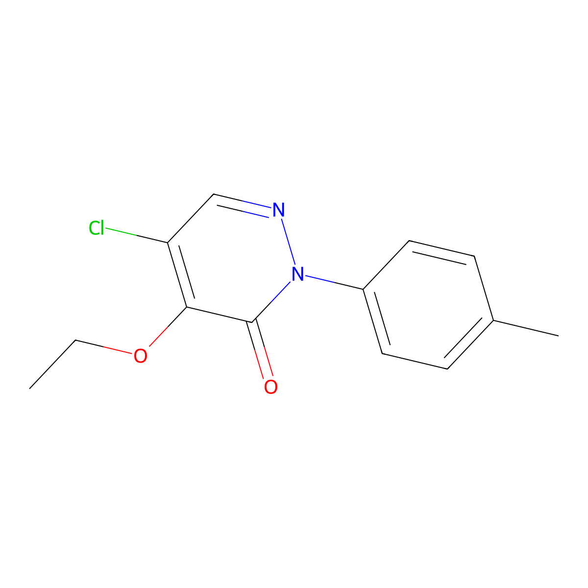 5-chloro-4-ethoxy-2-(4-methylphenyl)-3(2H)-pyridazinone molecular structure, CAS 478080-51-2