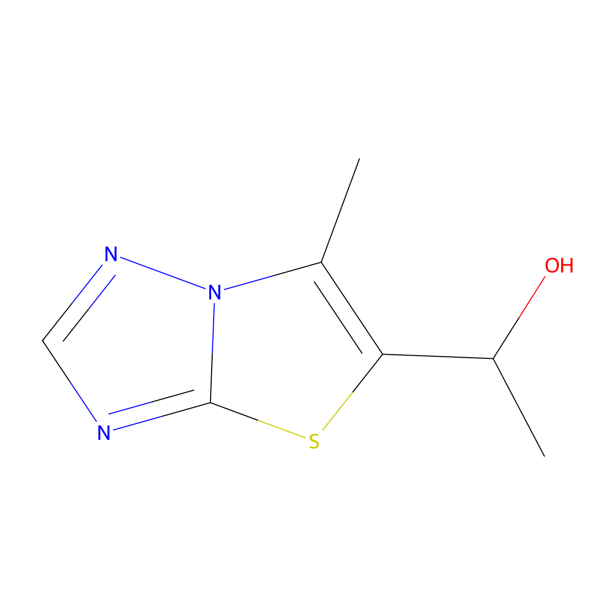 1-(6-Methylthiazolo[3,2-b][1,2,4]triazol-5-yl)ethanol molecular structure, CAS 478080-55-6