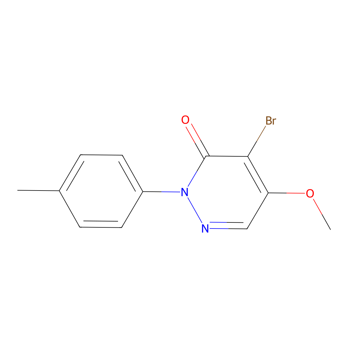 4-bromo-5-methoxy-2-(4-methylphenyl)-3(2H)-pyridazinone molecular structure, CAS 478080-57-8