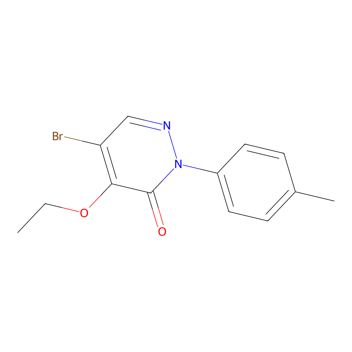 5-bromo-4-ethoxy-2-(4-methylphenyl)-3(2H)-pyridazinone molecular structure, CAS 478080-61-4