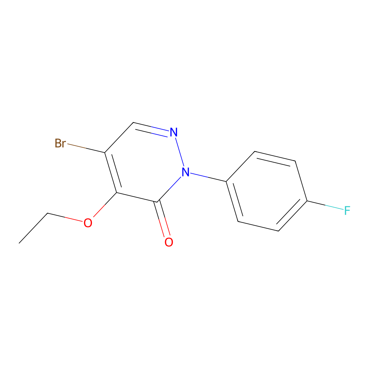5-bromo-4-ethoxy-2-(4-fluorophenyl)-3(2H)-pyridazinone molecular structure, CAS 478080-62-5