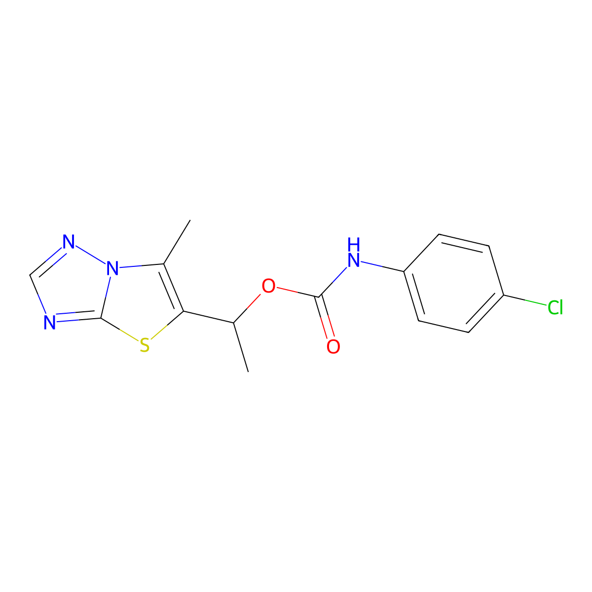 1-(6-methyl[1,3]thiazolo[3,2-b][1,2,4]triazol-5-yl)ethyl N-(4-chlorophenyl)carbamate molecular structure, CAS 478080-63-6