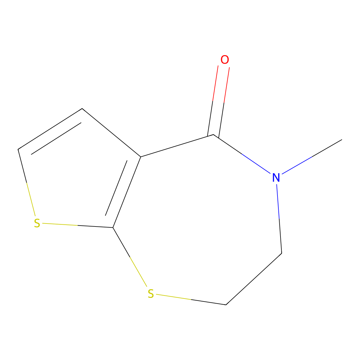 4-methyl-3,4-dihydrothieno[3,2-f][1,4]thiazepin-5(2H)-one molecular structure, CAS 478080-72-7