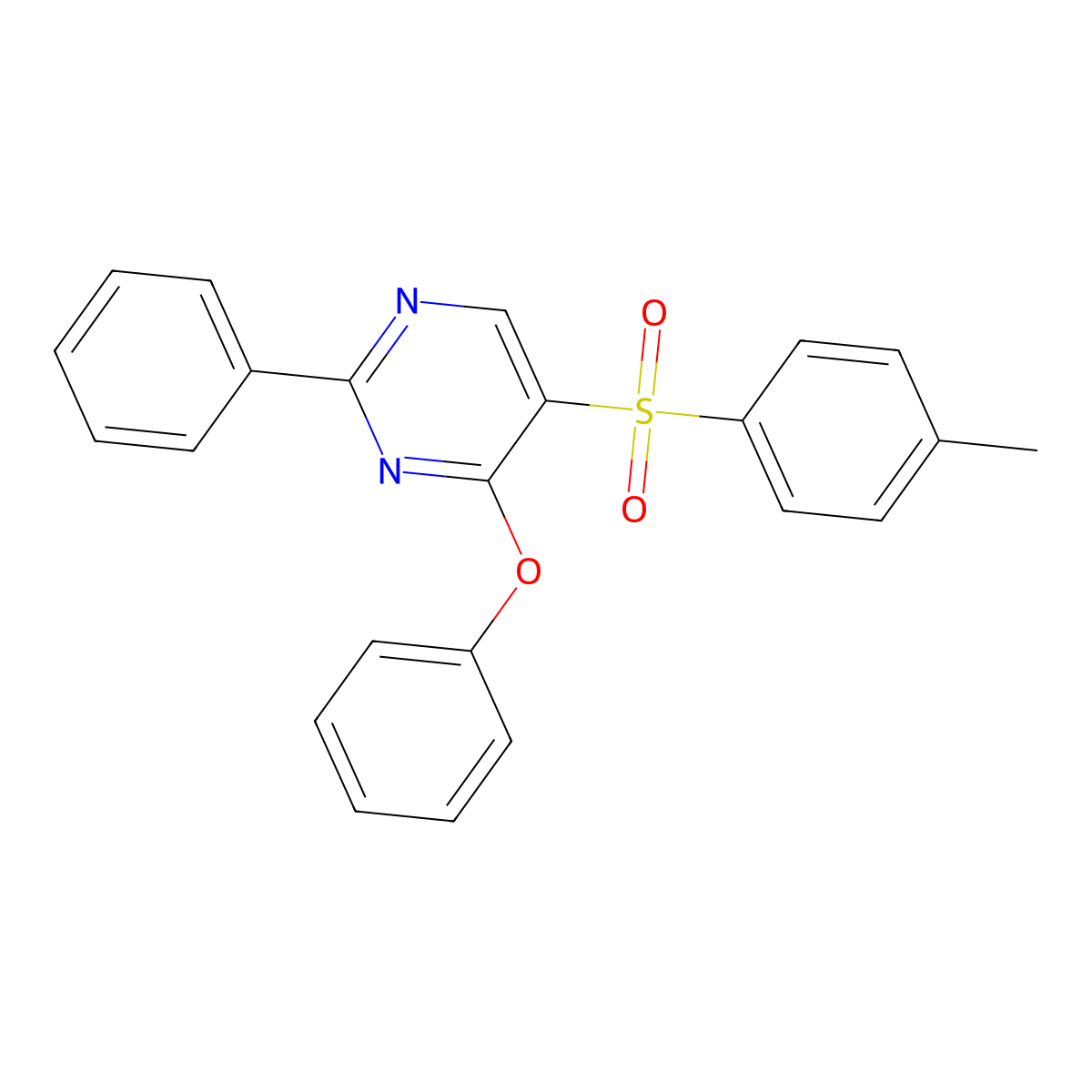 4-Methylphenyl 4-phenoxy-2-phenyl-5-pyrimidinyl sulfone molecular structure, CAS 478080-84-1