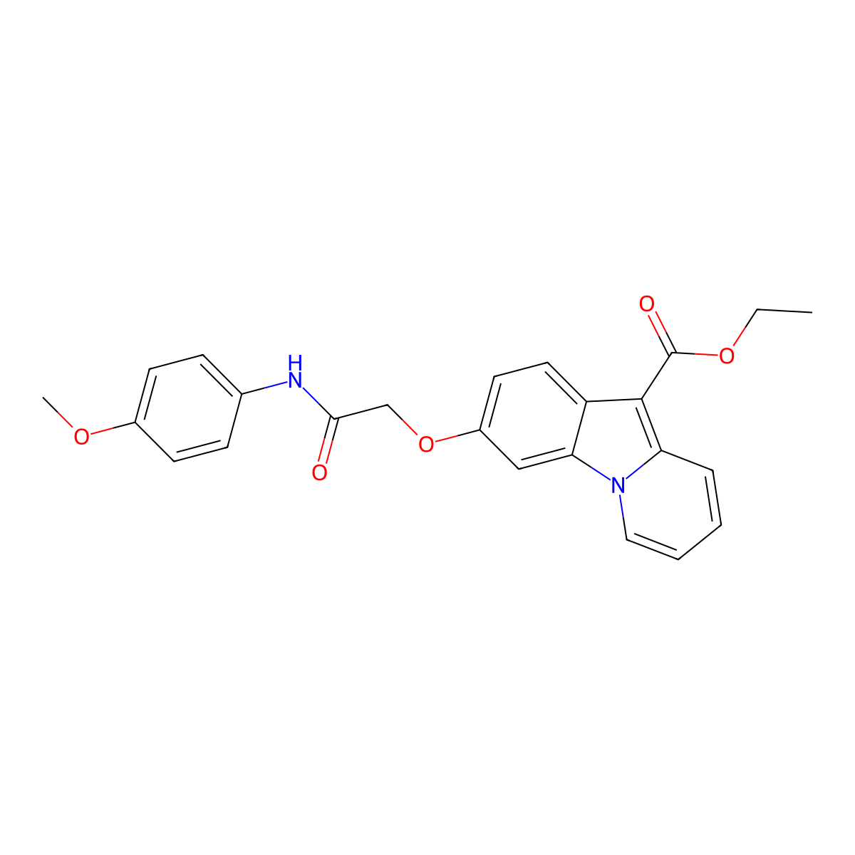 Ethyl 3-[2-(4-methoxyanilino)-2-oxoethoxy]pyrido[1,2-a]indole-10-carboxylate molecular structure, CAS 478081-16-2