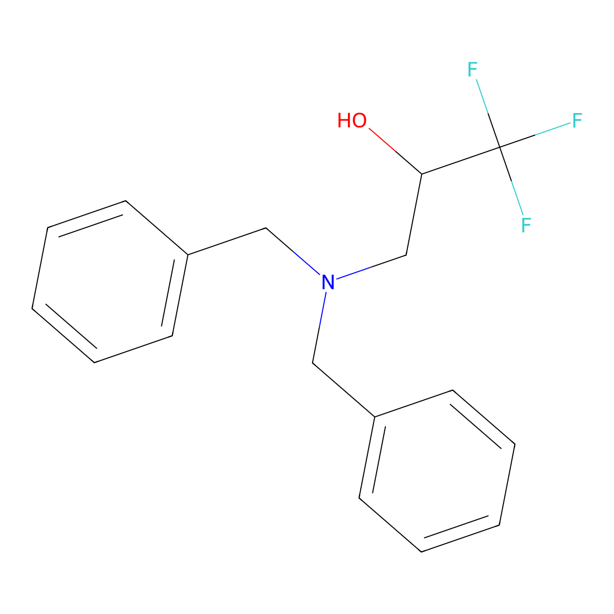 3-(Dibenzylamino)-1,1,1-trifluoropropan-2-ol molecular structure, CAS 478081-37-7