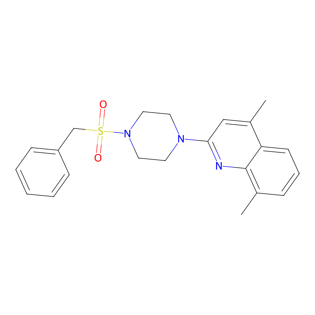 2-[4-(Benzylsulfonyl)piperazino]-4,8-dimethylquinoline molecular structure, CAS 478081-71-9