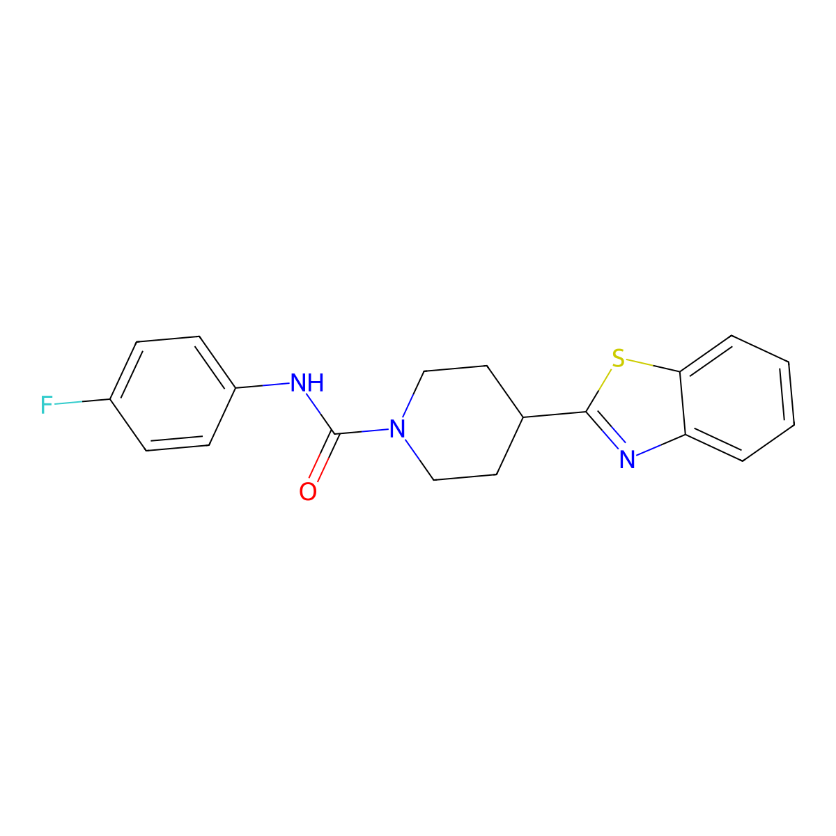 4-(1,3-benzothiazol-2-yl)-N-(4-fluorophenyl)piperidine-1-carboxamide molecular structure, CAS 478081-77-5