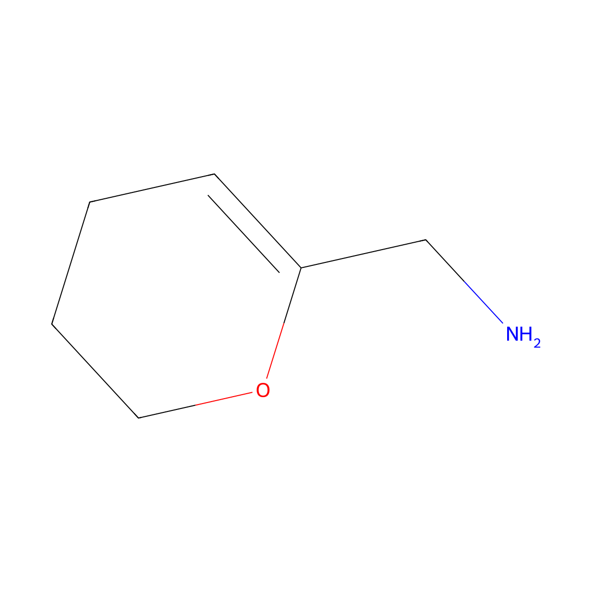 2H-Pyran, 3,4-dihydro-2-aminomethyl- molecular structure, CAS 4781-76-4