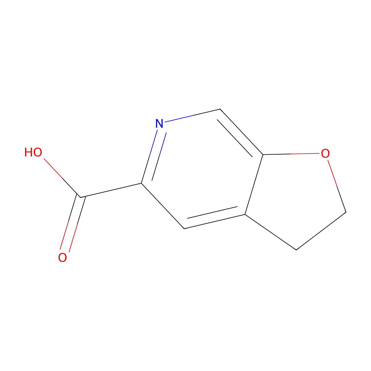 2,3-Dihydrofuro[2,3-c]pyridine-5-carboxylic acid molecular structure, CAS 478148-54-8