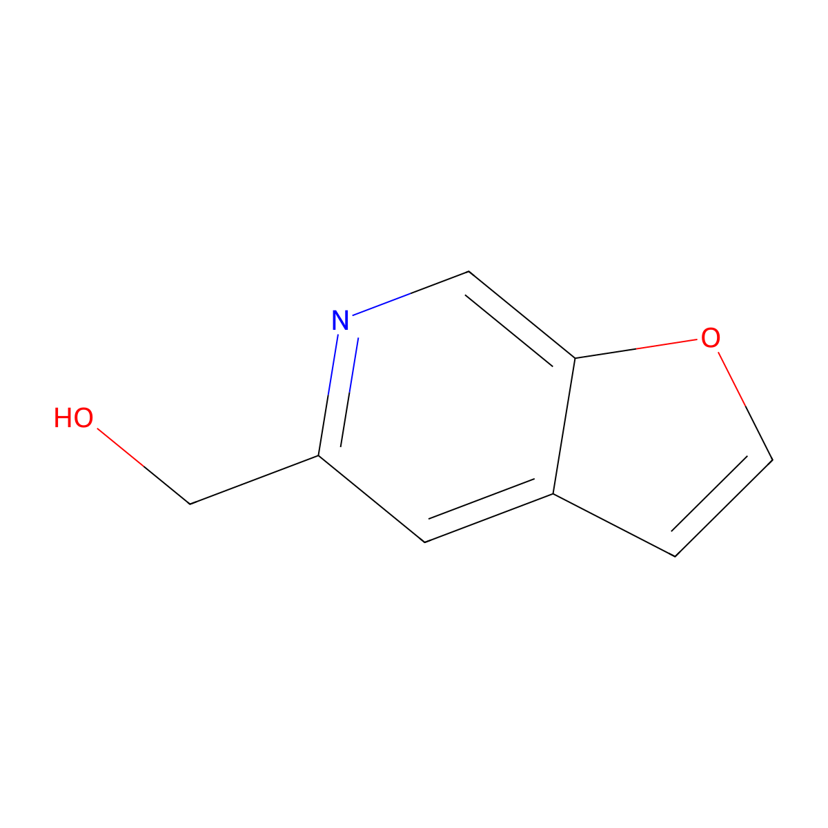 Furo[2,3-c]pyridin-5-ylmethanol molecular structure, CAS 478148-60-6