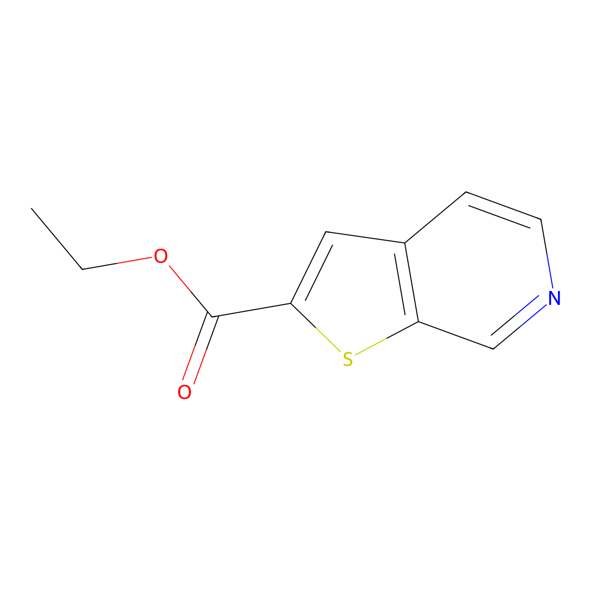 Ethyl thieno[2,3-c]pyridine-2-carboxylate molecular structure, CAS 478148-99-1