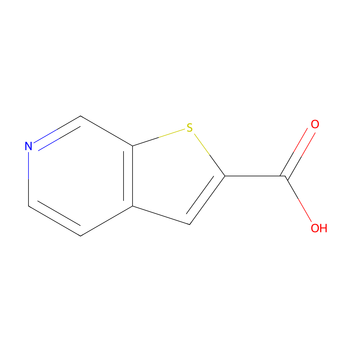 Thieno[2,3-c]pyridine-2-carboxylic acid molecular structure, CAS 478149-00-7