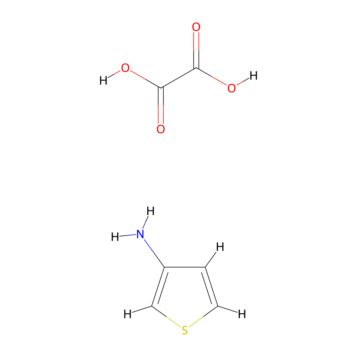 Thiophen-3-amine oxalate molecular structure, CAS 478149-05-2