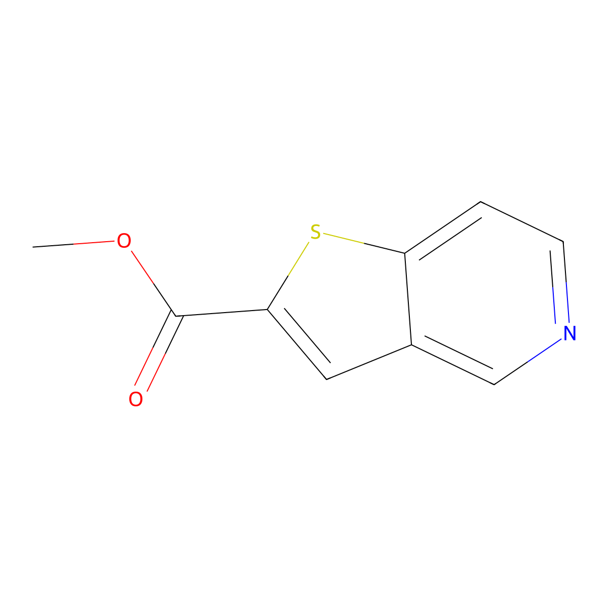 Methyl thieno[3,2-c]pyridine-2-carboxylate molecular structure, CAS 478149-07-4