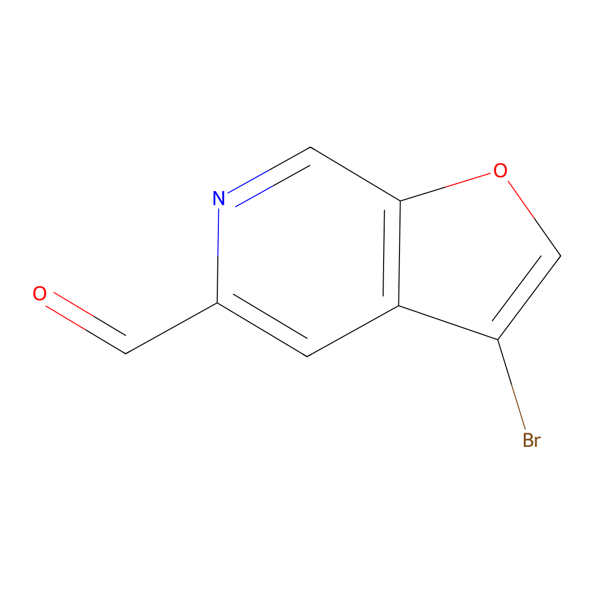 3-Bromofuro[2,3-c]pyridine-5-carbaldehyde molecular structure, CAS 478149-26-7
