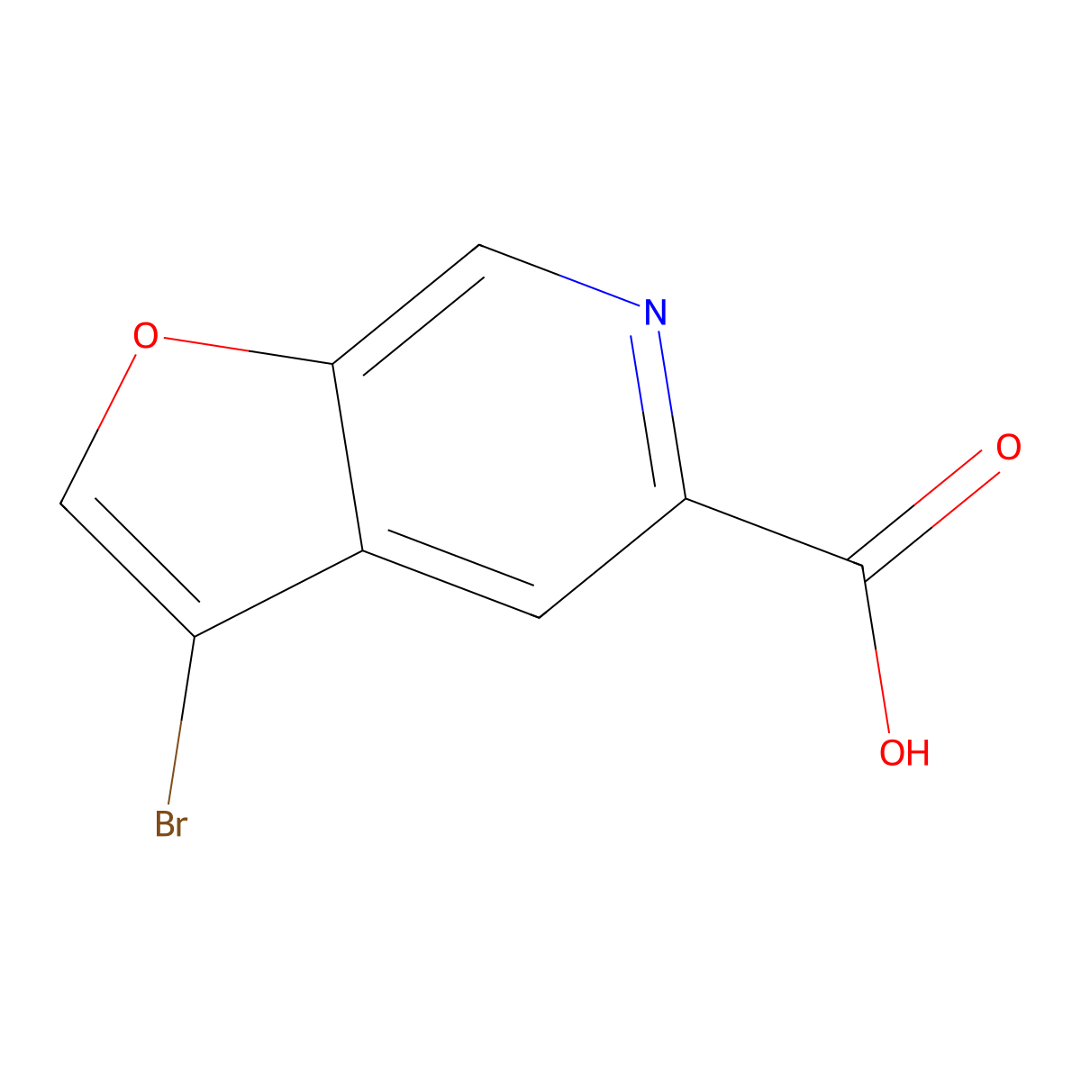 3-Bromofuro[2,3-c]pyridine-5-carboxylic acid molecular structure, CAS 478149-27-8