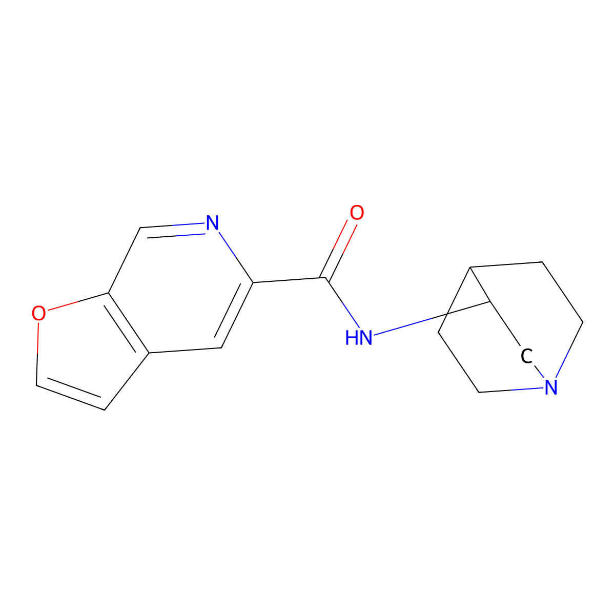 N-1-azabicyclo[2.2.2]oct-3-ylfuro[2,3-c]pyridine-5-carboxamide molecular structure, CAS 478149-46-1