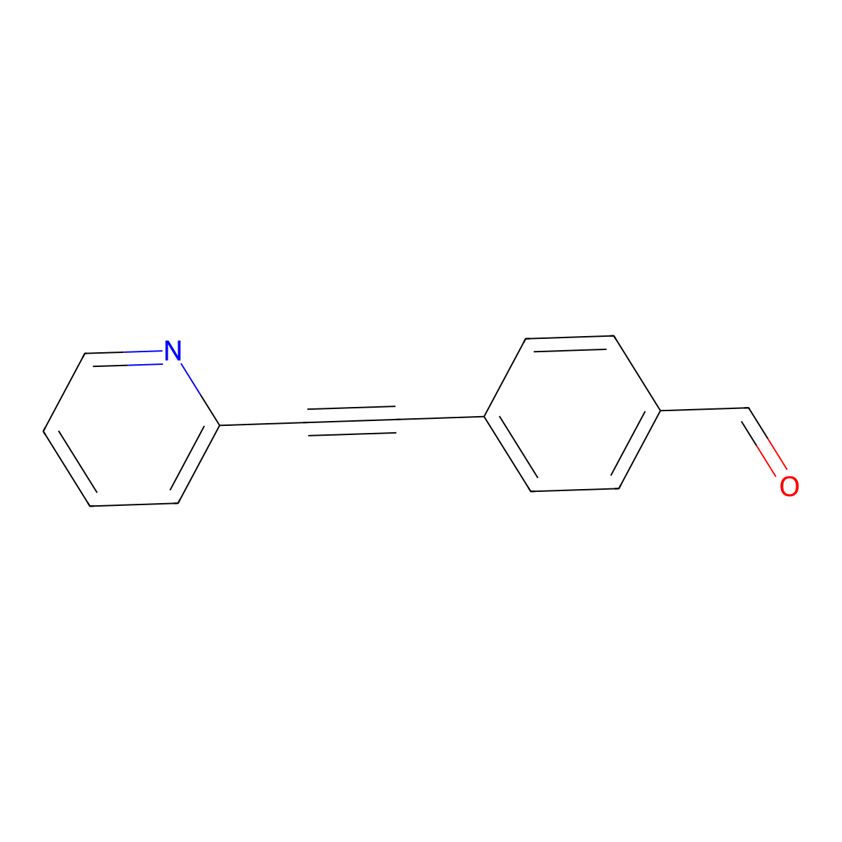 4-[(Pyridin-2-yl)ethynyl]benzaldehyde molecular structure, CAS 478159-18-1