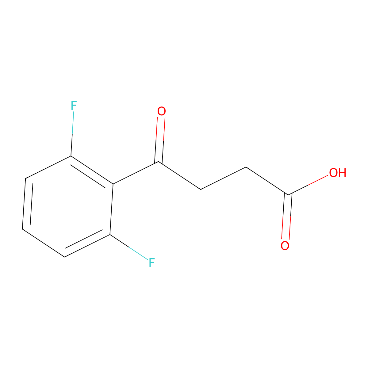 4-(2,6-Difluorophenyl)-4-oxobutyric acid molecular structure, CAS 478162-62-8
