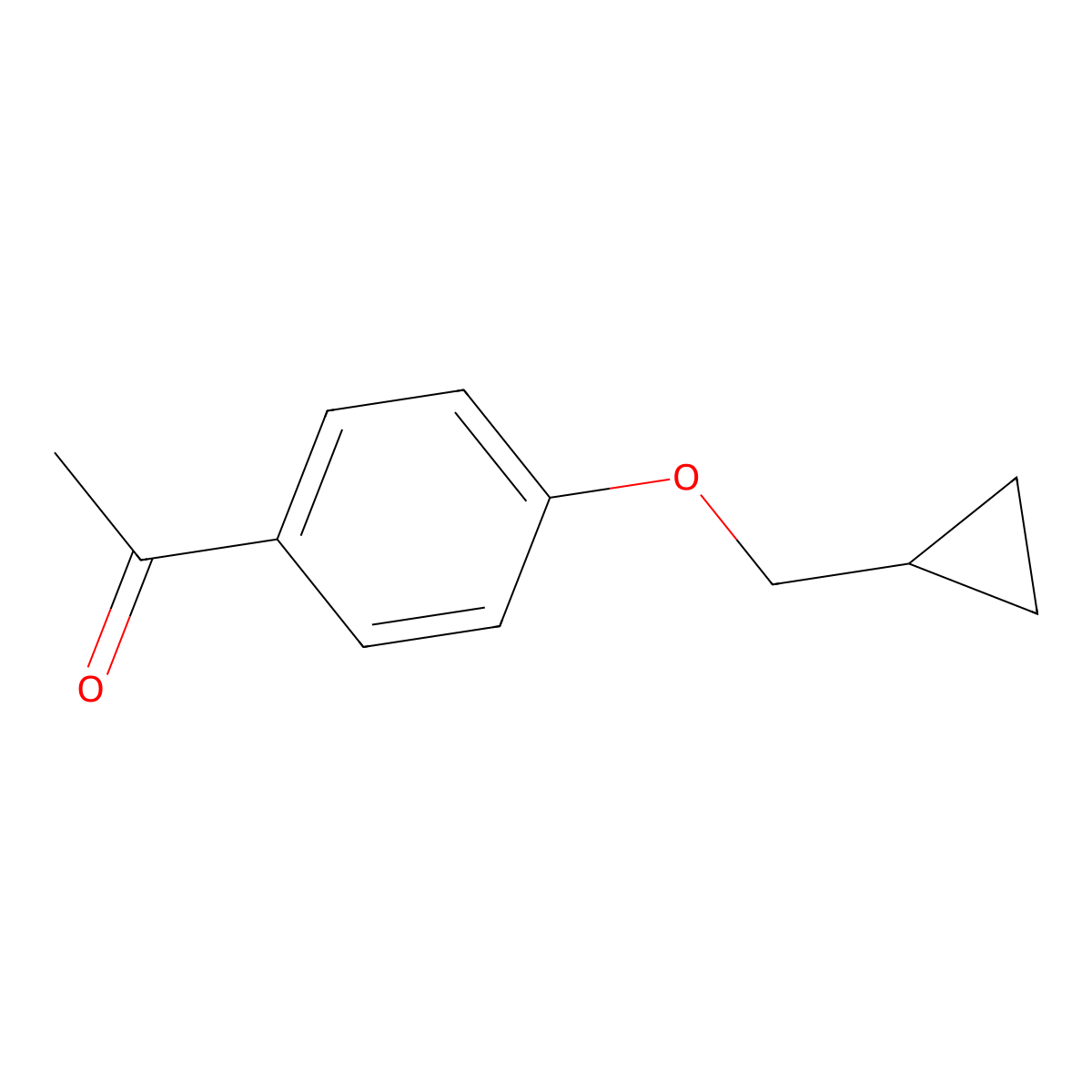 1-[4-(Cyclopropylmethoxy)phenyl]ethanone molecular structure, CAS 478163-20-1