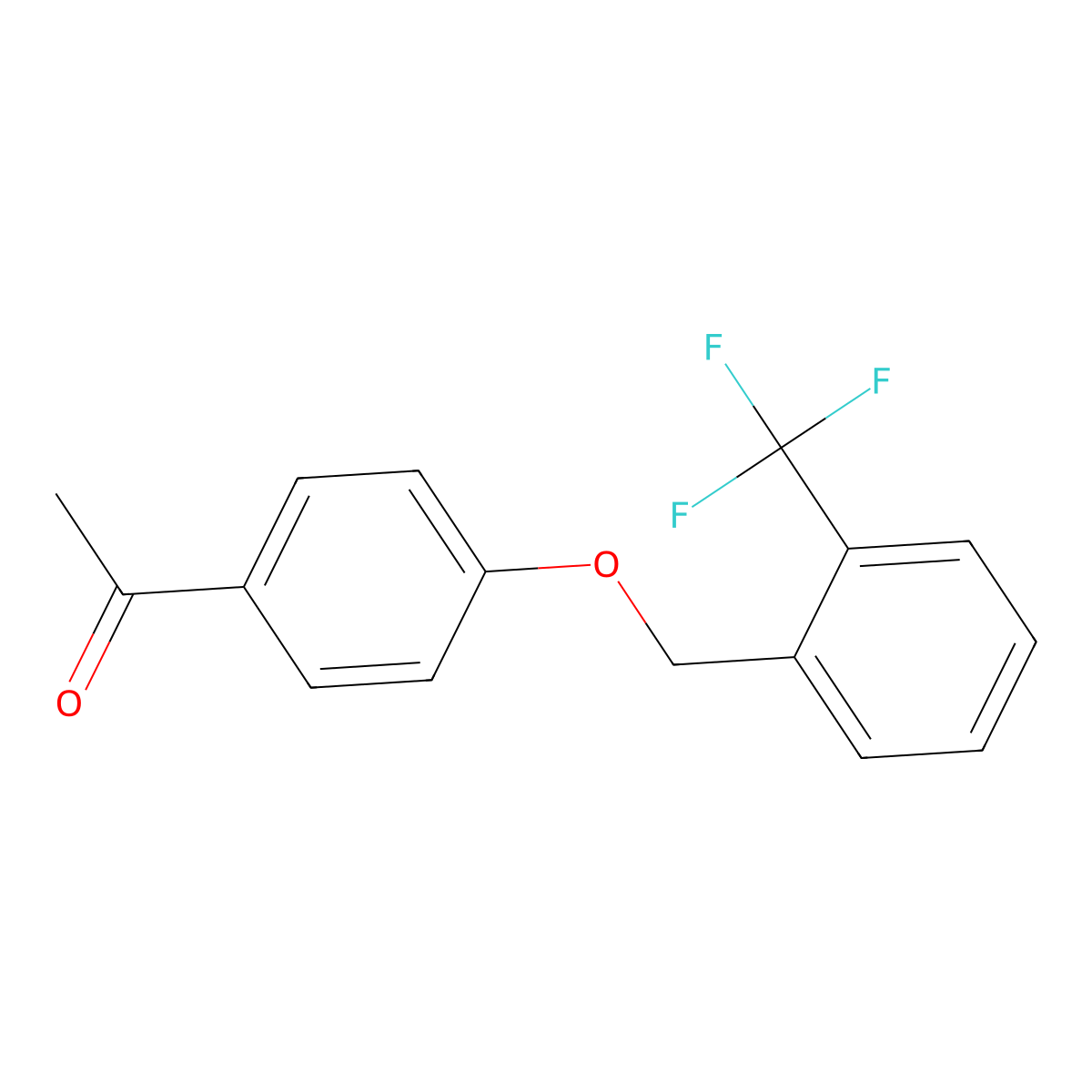 1-(4-{[2-(Trifluoromethyl)benzyl]oxy}phenyl)ethanone molecular structure, CAS 478163-22-3