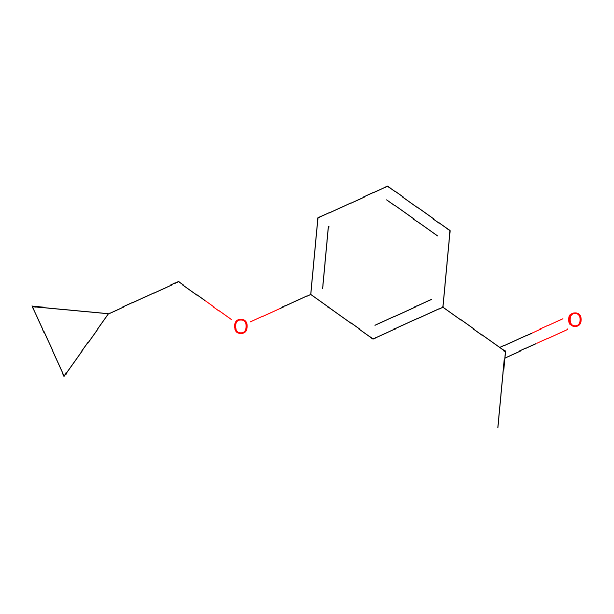 1-[3-(Cyclopropylmethoxy)phenyl]ethanone molecular structure, CAS 478163-32-5