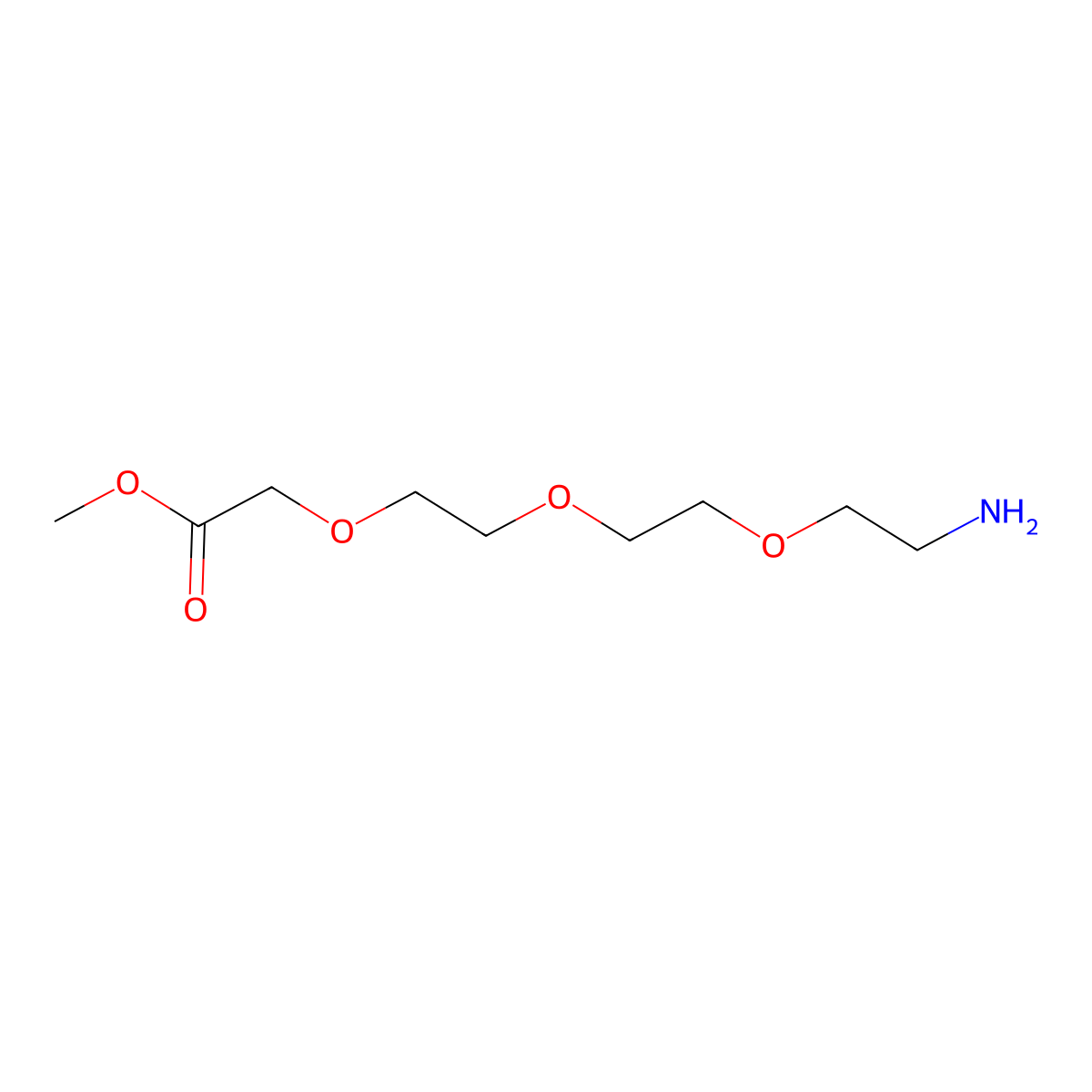 Methyl 2-(2-(2-(2-aminoethoxy)ethoxy)ethoxy)acetate molecular structure, CAS 478168-42-2